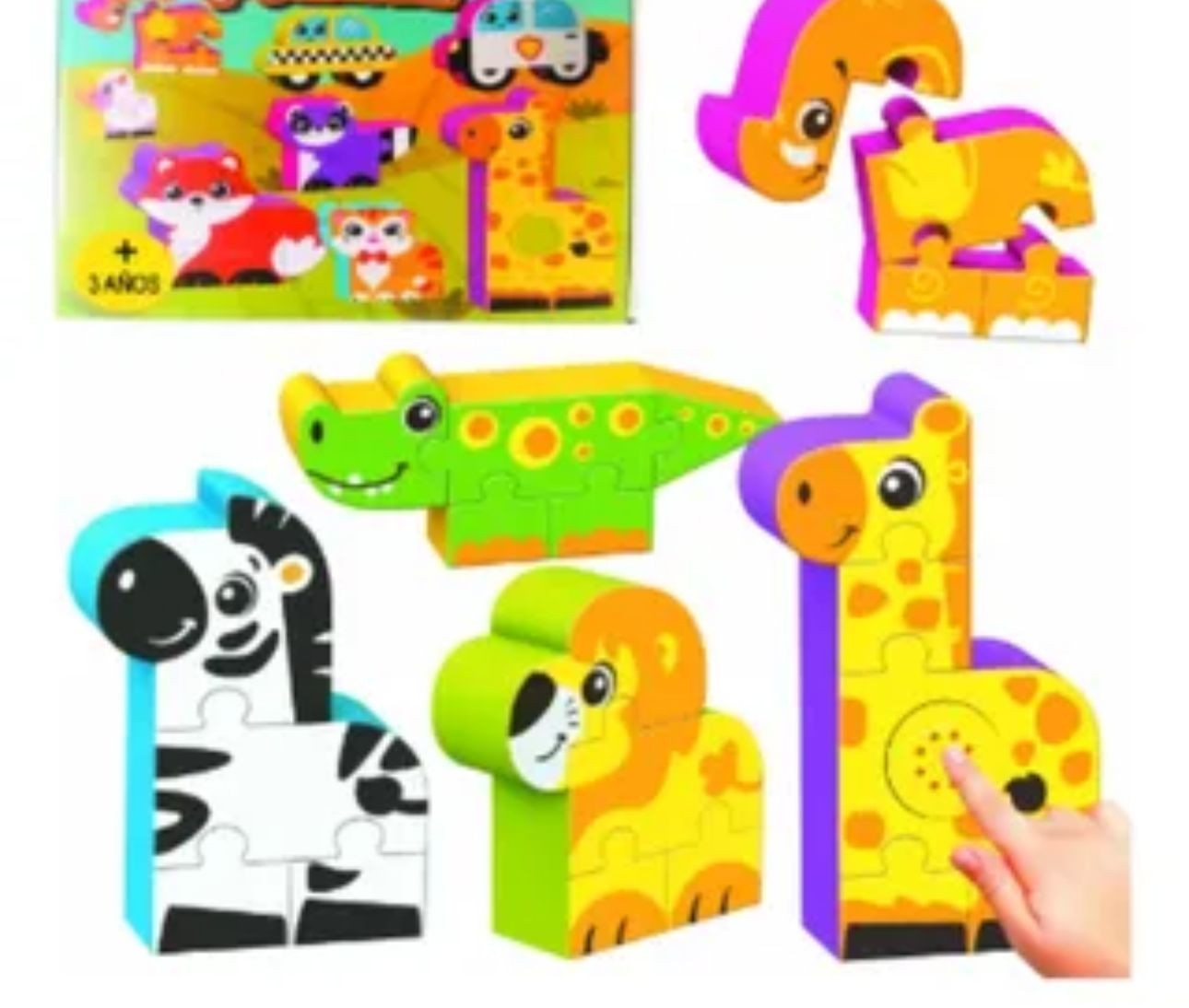 Rompecabezas Infantil De Goma Eva Animales Didáctico 3D