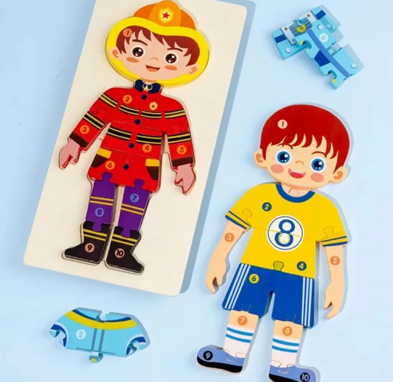 Rompecabezas 3d de madera para niños rol de profesiones