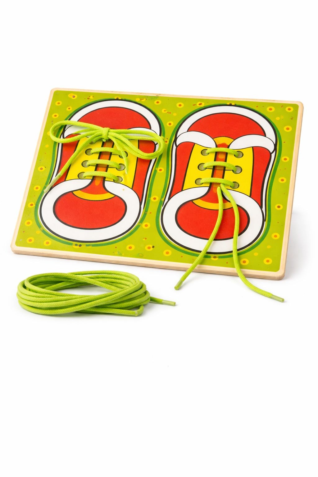 Zapato Didáctico Madera Aprender Amarrar Cordones