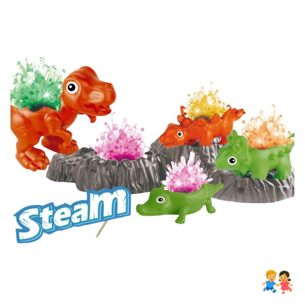 Kit Ciencias Experimento Dinosaurio De Cristales