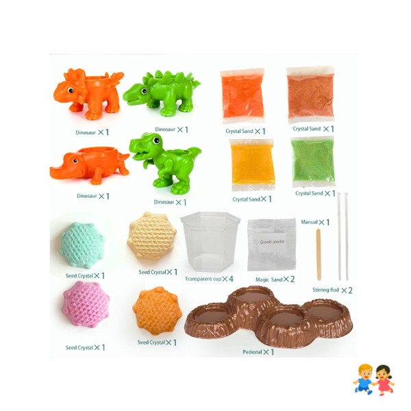 Kit Ciencias Experimento Dinosaurio De Cristales