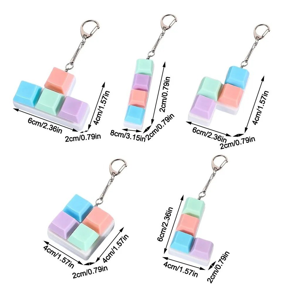 Llavero Antiestres Teclado Boton Mecanico Click Gamer