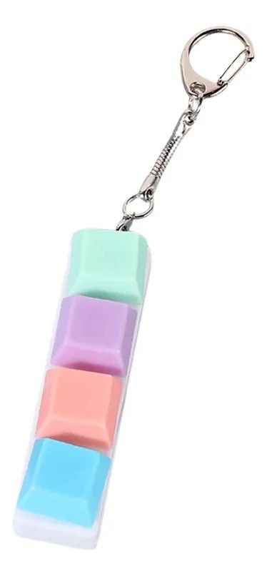 Llavero Antiestres Teclado Boton Mecanico Click Gamer