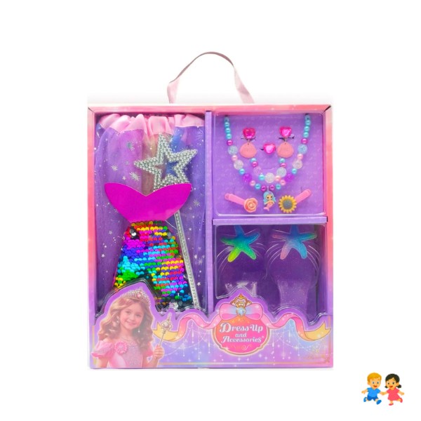 Disfraz Infantil Sirena Con Tutu Zapatos Y Accesorios