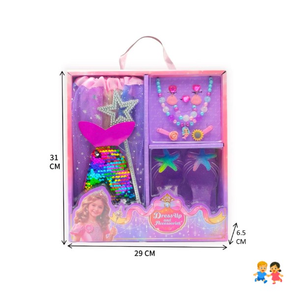 Disfraz Infantil Sirena Con Tutu Zapatos Y Accesorios