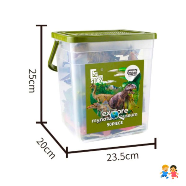 Juguete Dinosaurios 50 Piezas Set Infantil Educativo