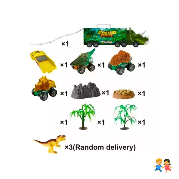 Camión Transporte Dinosaurios Juguete con Figuras Niños