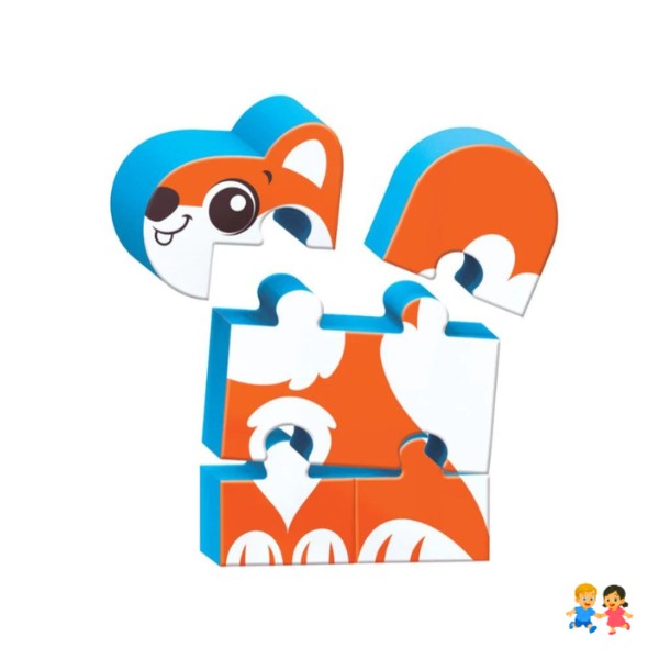 Rompecabezas Infantil De Goma Eva Animales Didáctico 3D