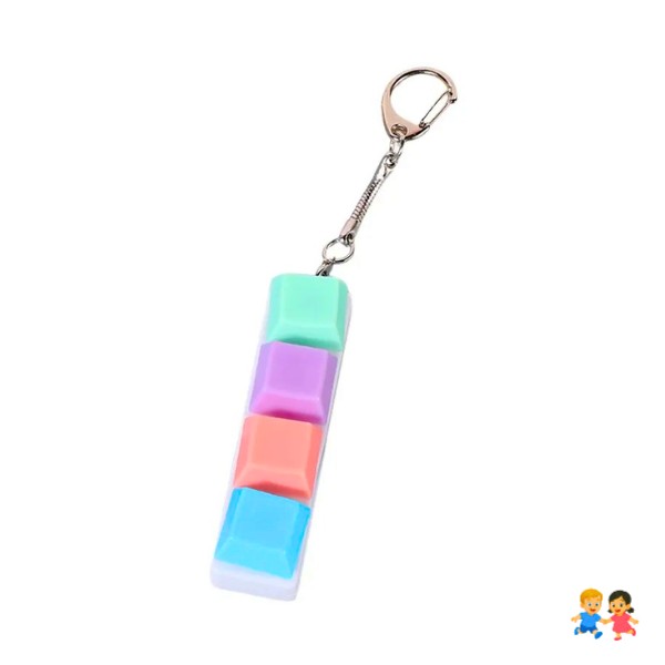 Llavero Antiestres Teclado Boton Mecanico Click Gamer