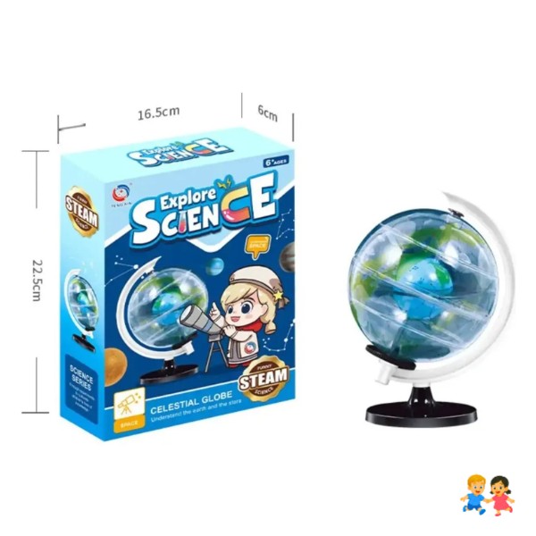 Juguete Científico Globo Celestial Armable Trasparente