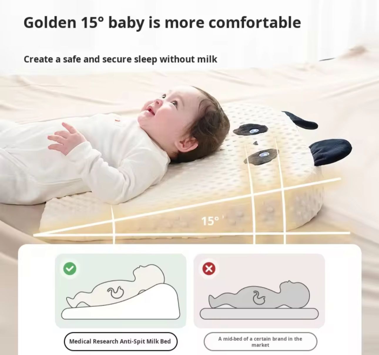 Almohada Bebe Antireflujo Colecho Recién Nacido