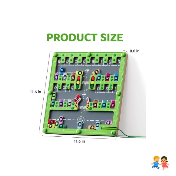 Tablero Magnético Laberinto Autos Juguete Didáctico