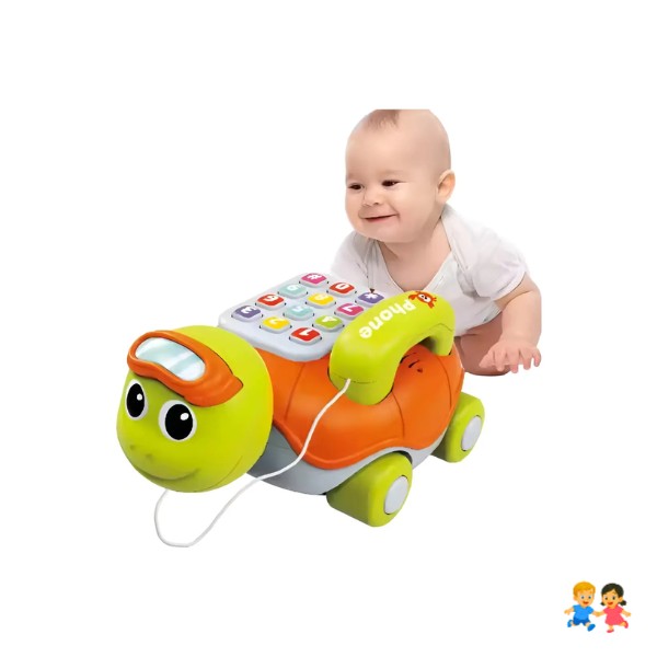Juguete Teléfono Interactivo Para Bebe Juego Musical Tortuga