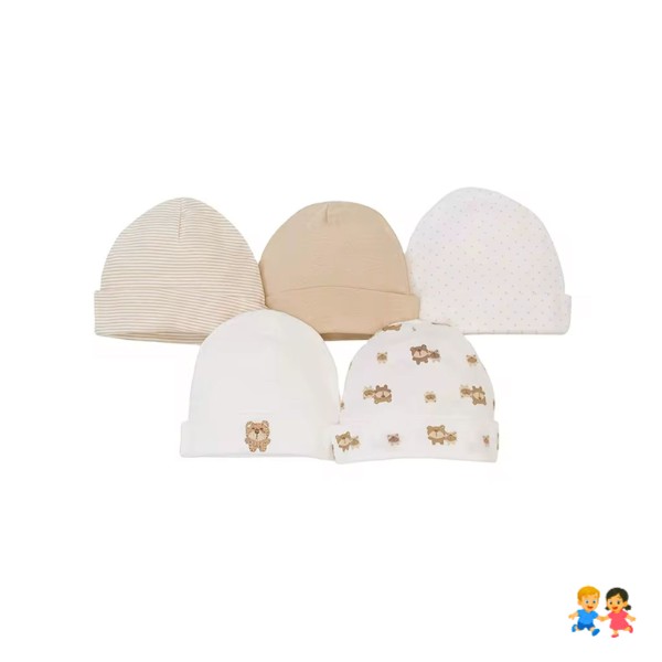 Pack 5 gorros de algodón para bebés