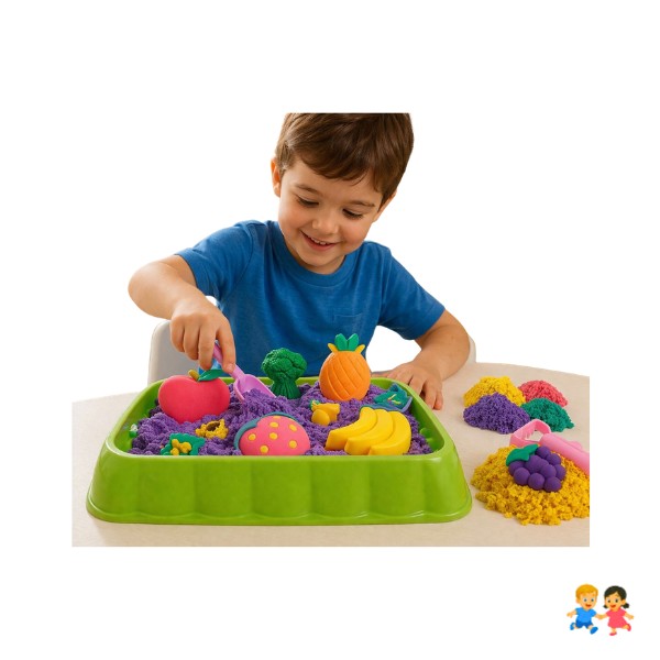 Set Arena Kinésica con Moldes Frutas y Verduras