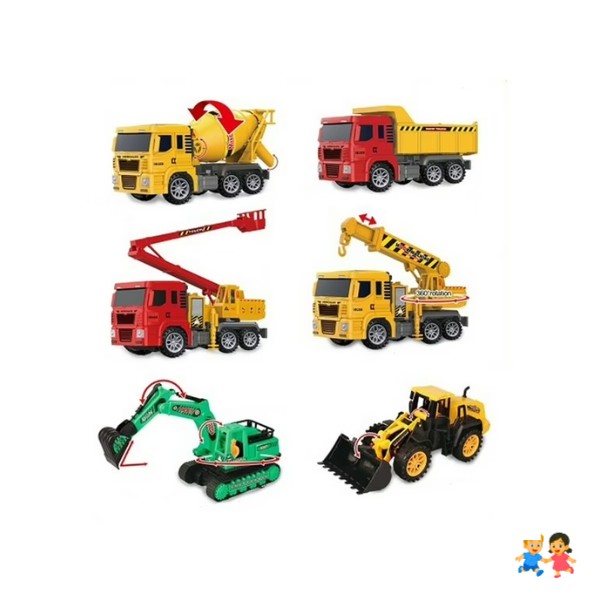Set de 6 Camiones de Construcción de Juguete