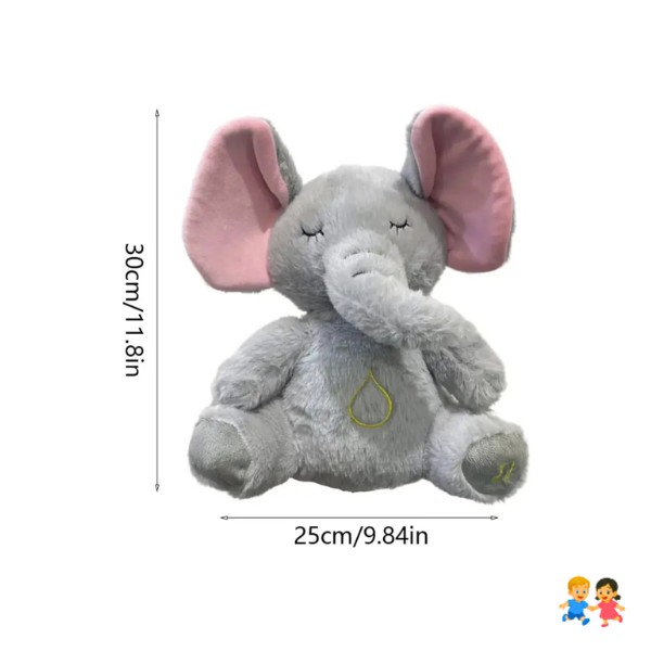 Peluche Realista Elefante Bebe Estimulacion Sensorial Sonido