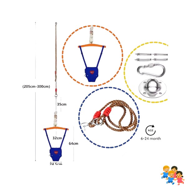 Saltador Para Bebé,con Gancho P/techo,bebé Silla De Rebote