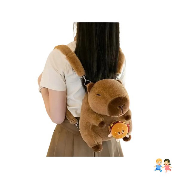 Mochila De Felpa Capibara Hamburguesa