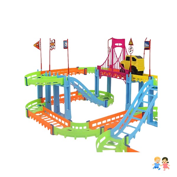 Pista De Auto Mágica Armable Con 52 Pcs