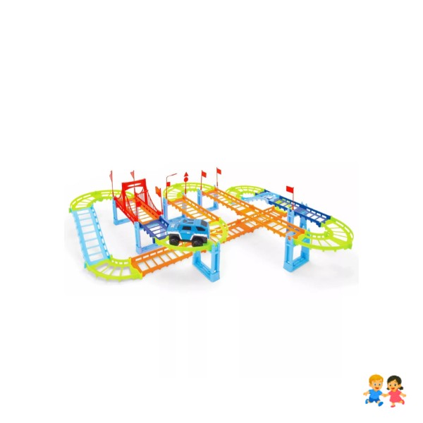 Pista De Auto Mágica Armable Con 52 Pcs