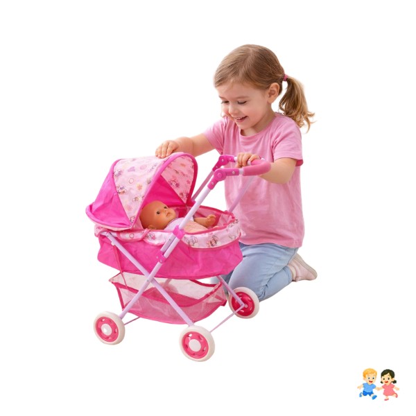 Coche Moises Juguete Para Muñecas Grande Para Bebe