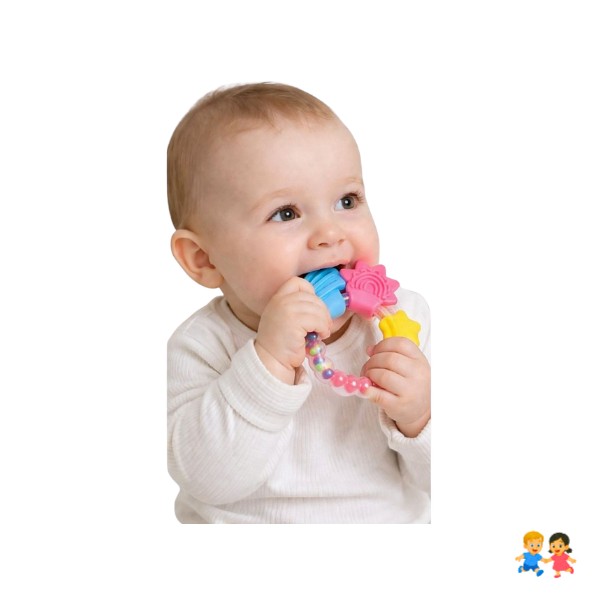 Mordedores De Silicona Con Sonajero Para Bebé