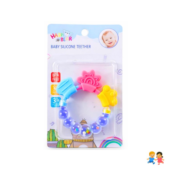 Mordedores De Silicona Con Sonajero Para Bebé