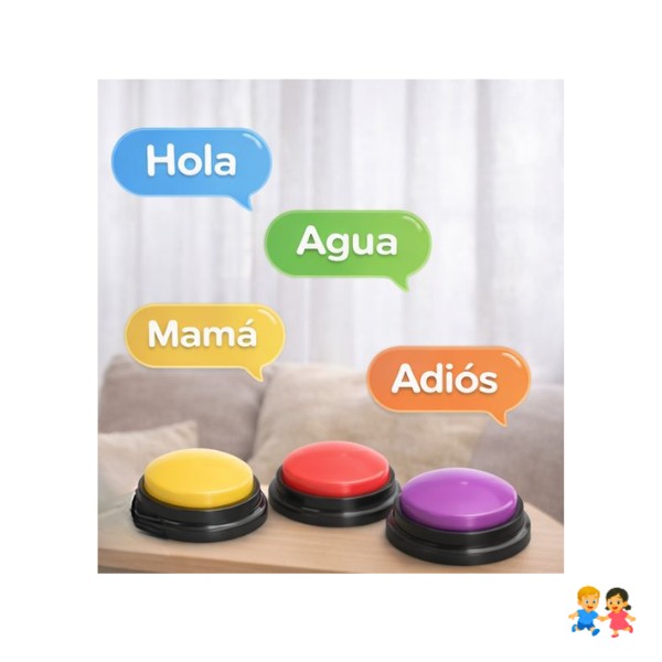 Botón Grabador De Voz Niños Desarrollo Lenguaje