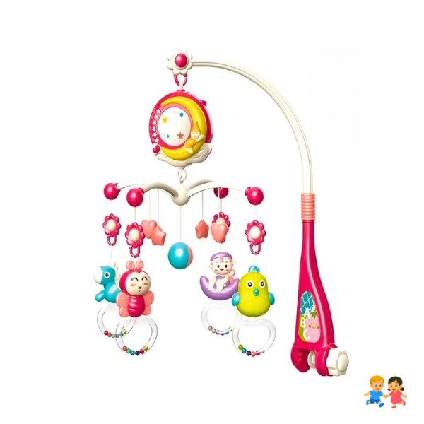 Móvil Musical Para Cuna Bebé Con Control Remoto Luz Proyectora Y Sonidos
