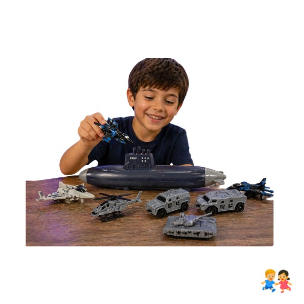 Set Juego Militar Equipamiento Juguete Tanque Armada