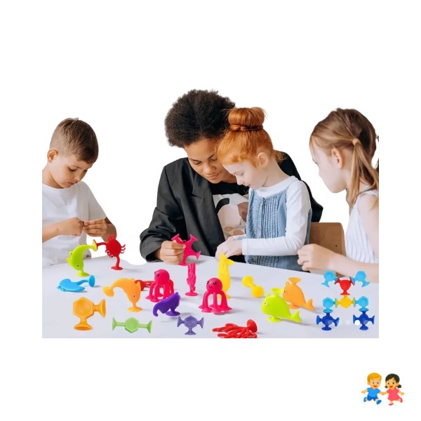 Juguetes Educativos De Construcción Con Ventosa Para Niños.