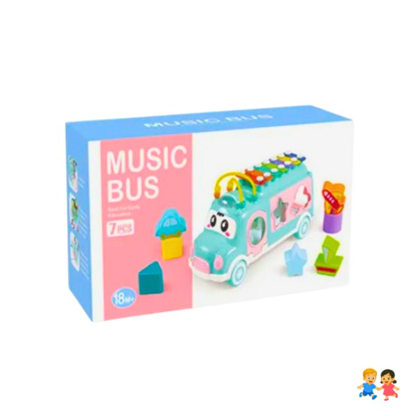 Bus Didáctico Encaje Formas + Xilófono Musical Juguete Educativo Bebé