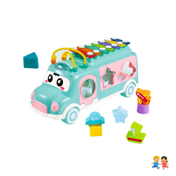 Bus Didáctico Encaje Formas + Xilófono Musical Juguete Educativo Bebé