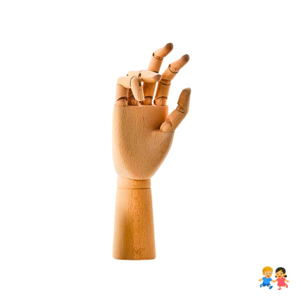 Maniquí Mano De Madera Articulada Dibujo, Stop