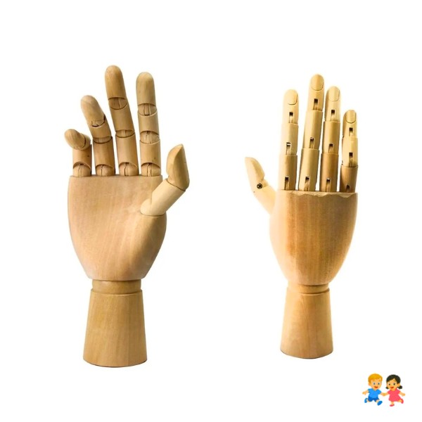 Maniquí Mano De Madera Articulada Dibujo, Stop