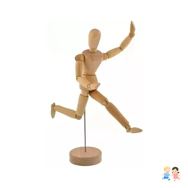 Figura Humana 40 Cm Madera Maniquí Muñeco Para Arte Dibujo
