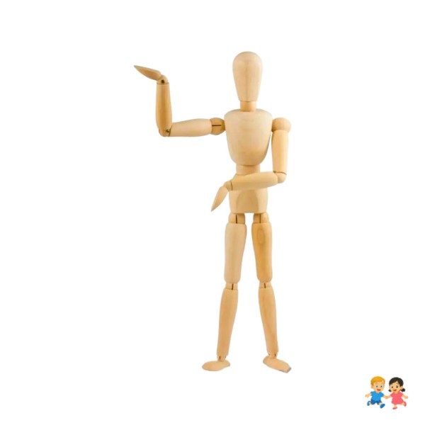 Figura Humana 40 Cm Madera Maniquí Muñeco Para Arte Dibujo