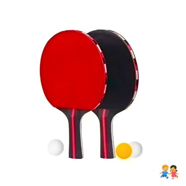 Kit Par De Raquetas De Ping Pong Con 3 Pelotas Práctica