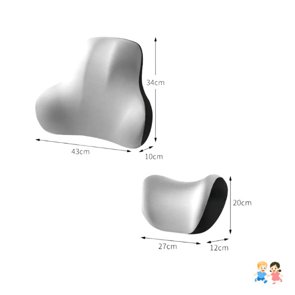 Kit Almohada De Coche Hombros Para Cuello Soporte