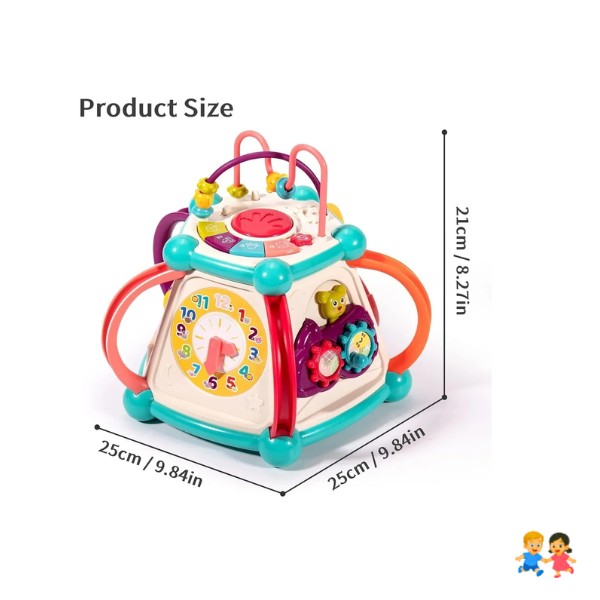 Juguete Sensorial Educativo 7 En 1 Cubo Didáctico Para Bebé