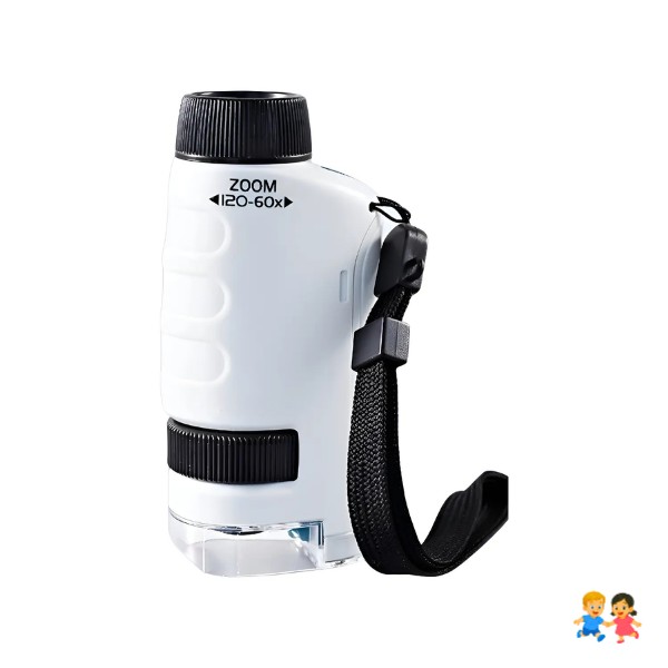 Microscopio Lupa De Bolsillo Luz Led/ 60x