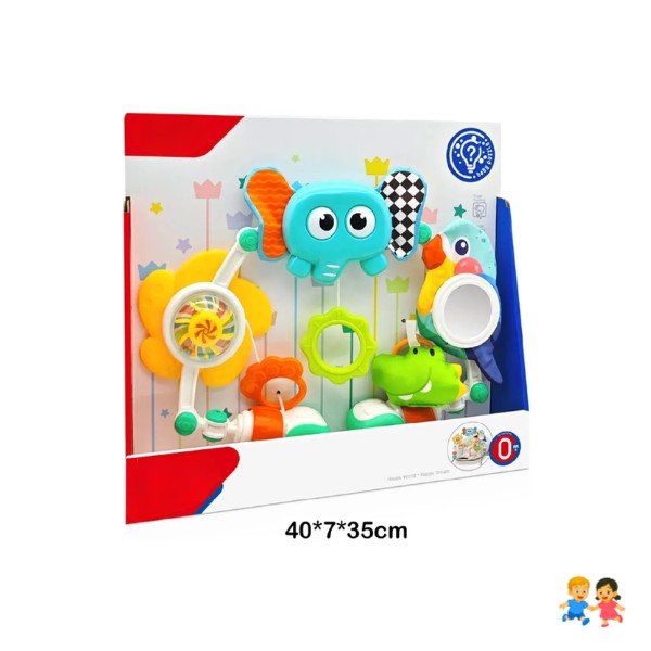 Arco Móvil Estimulación Bebé Para Coche Elefante