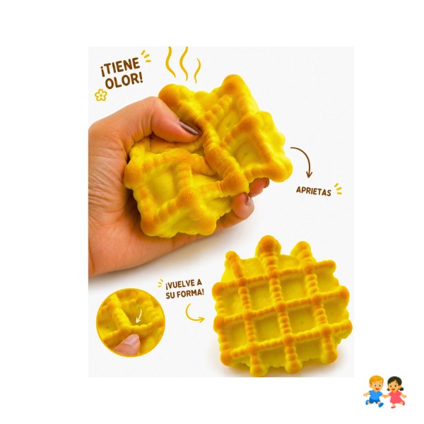 Squishy Gigante Waffle Con Aroma Antiestrés Sensorial
