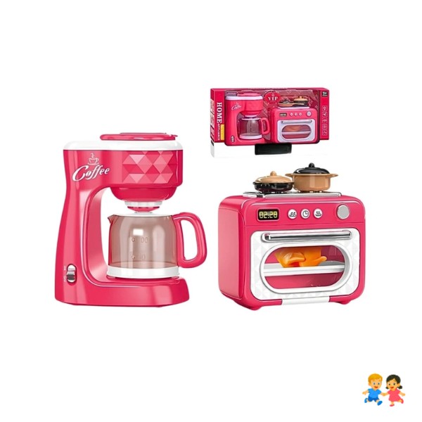 Set Juego Didáctico Horno Y Cafetera Juguete