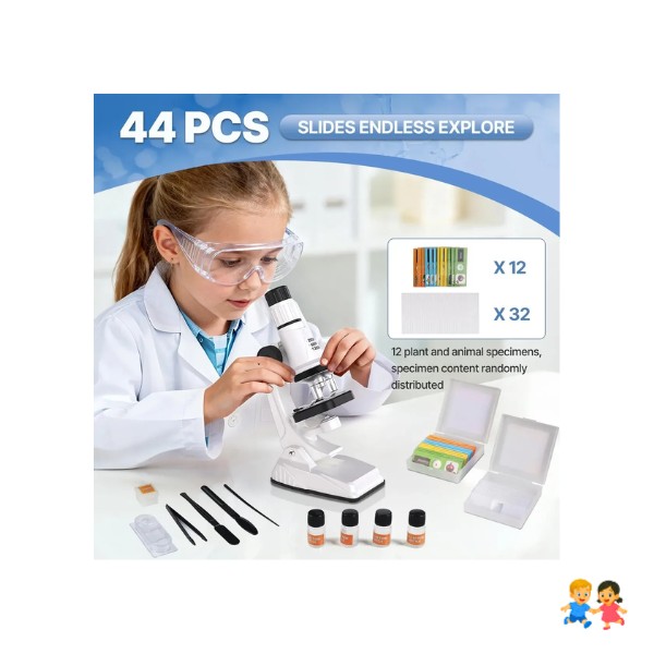 Microscopio + Kit De Accesorios 1200x Maletin Plastico