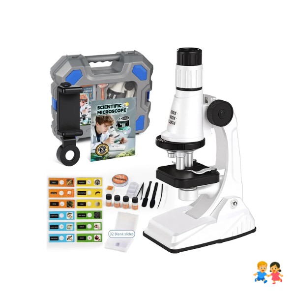 Microscopio + Kit De Accesorios 1200x Maletin Plastico
