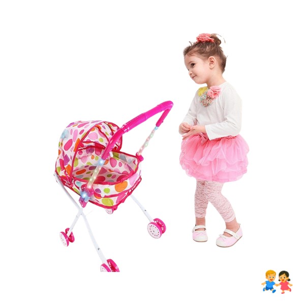 Coche De Muñeca Juguete Niña Plegable