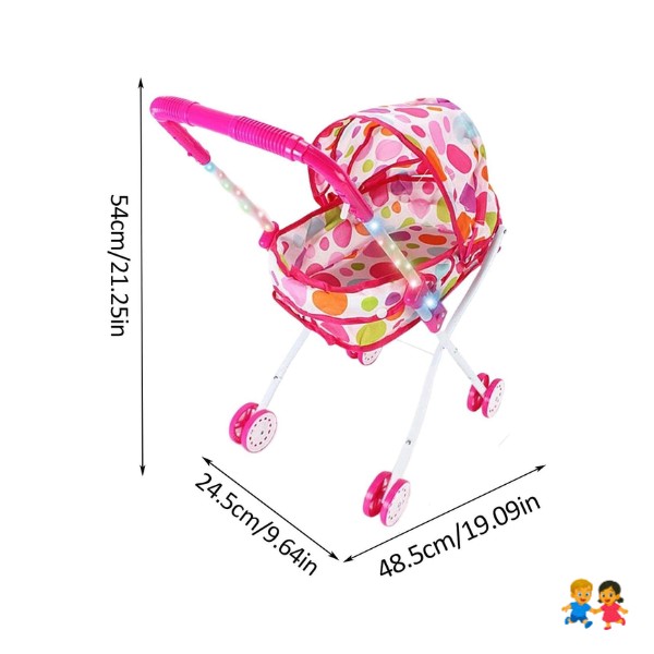 Coche De Muñeca Juguete Niña Plegable