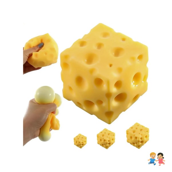 Squishy De Queso Cheese Antiestrés Amarillo Diversion Niños